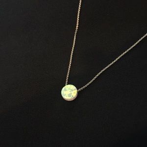Opal-like Charm Necklace